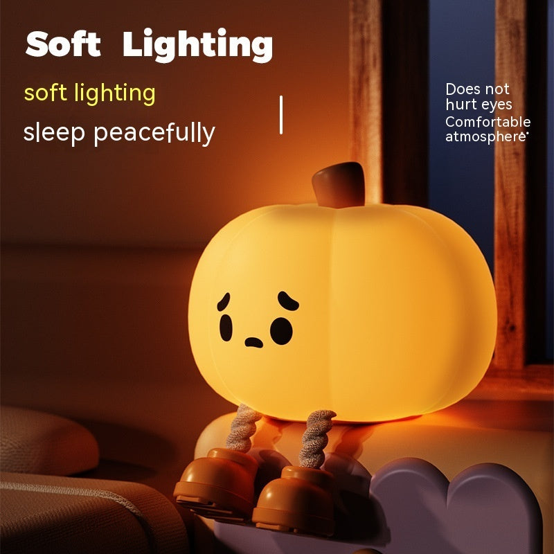 Pumpkin Night Light Cute Soft Silicone Lamp Touch