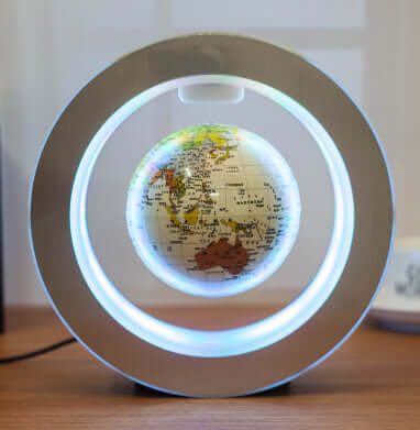 Round LED World Map Floating Globe Magnetic