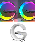 Smart G-Shaped LED Lamp with Bluetooth Speaker & Wireless Charger